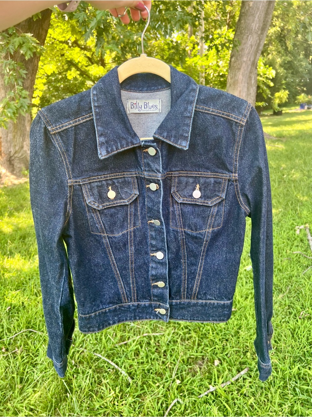 Vintage 90s Billy Blues Dark Blue Denim Jacket